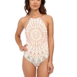 BILLABONG WOMENS PAISLEY FLORAL ONE PIECE BATHING SUIT SWIMSUIT MEDIUM NEW TAGS